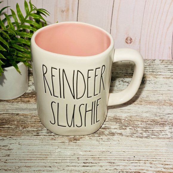 Rae Dunn Reindeer Slushie mug Pink Interior - Picture 2 of 7